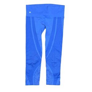 Peach By Nux Ava Capri Premium Fitness Leggings Size XL Blue